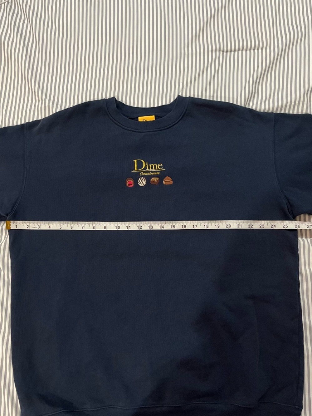 Dime Men's Crewneck Sweater in Navy - XXL - Picture 6 of 9